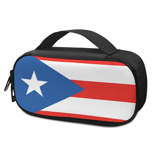 Puerto Rican Flag Print Insulin Cooler Travel Case