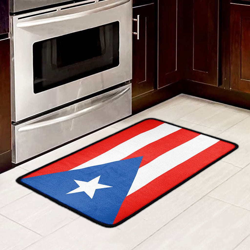 Puerto Rican Flag Print Kitchen Mat