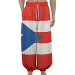 Puerto Rican Flag Print Lantern Pants