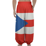 Puerto Rican Flag Print Lantern Pants