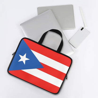 Puerto Rican Flag Print Laptop Sleeve With Handle