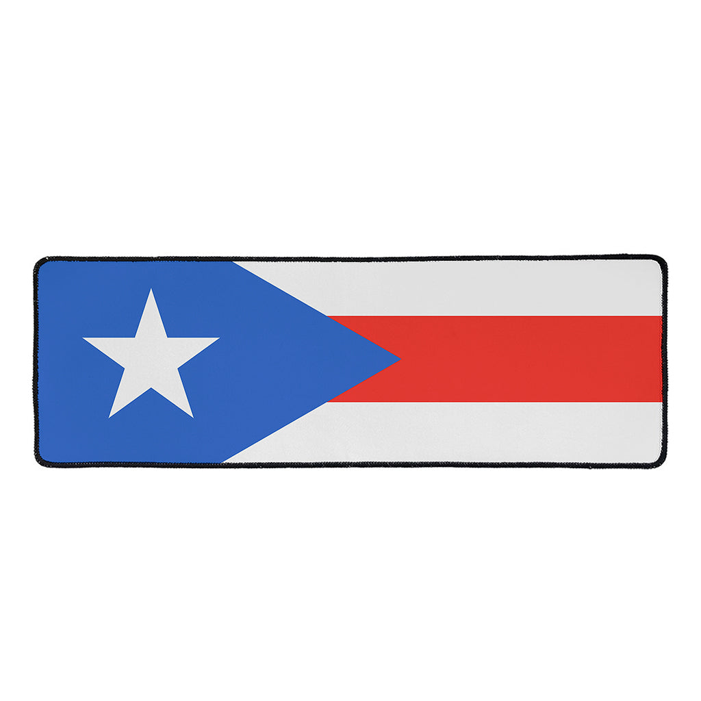 Puerto Rican Flag Print Long Kitchen Mat