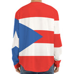 Puerto Rican Flag Print Long Sleeve Baseball Jersey