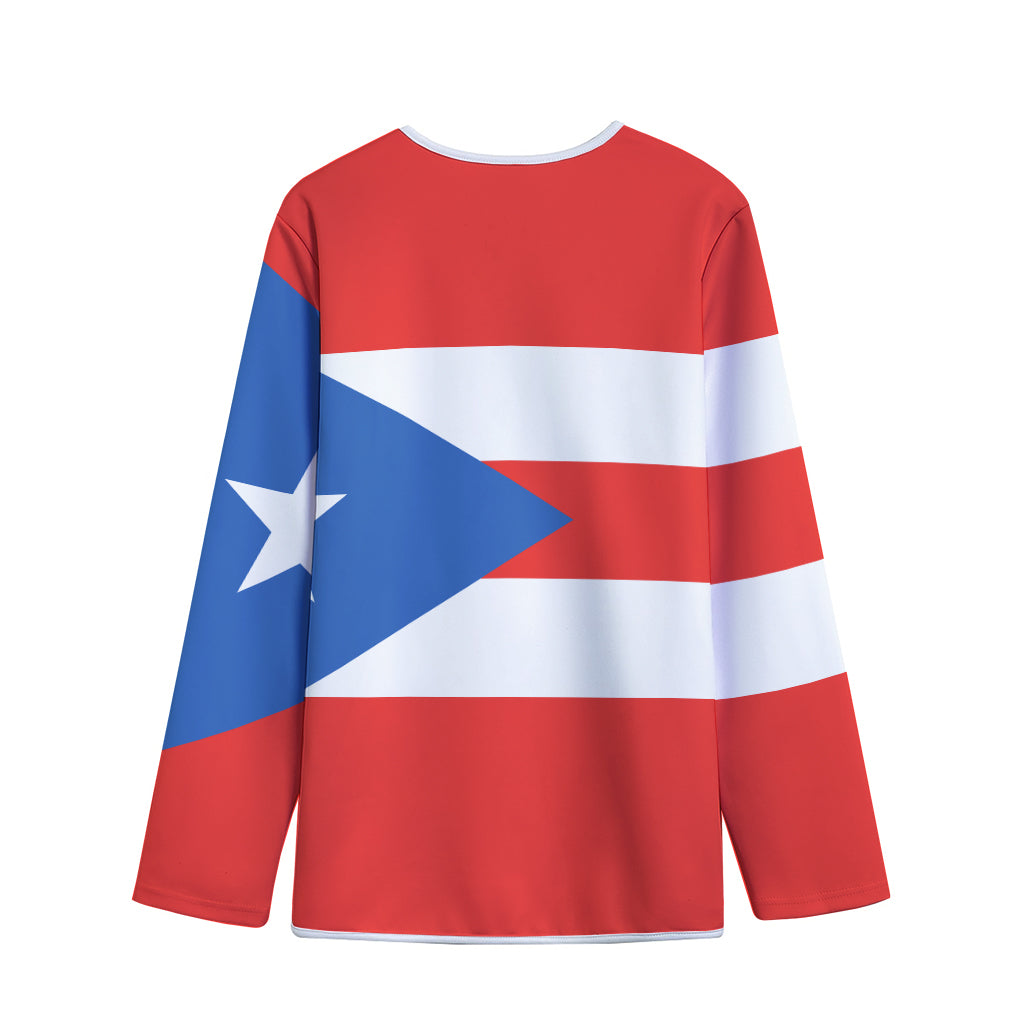 Puerto Rican Flag Print Long Sleeve Short Coat