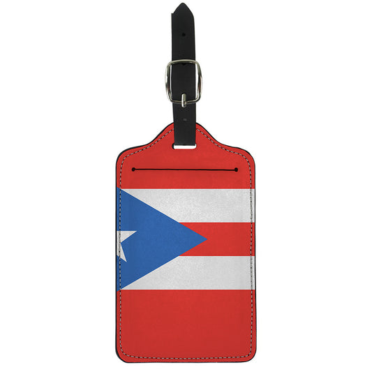 Puerto Rican Flag Print Luggage Tag