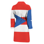 Puerto Rican Flag Print Men's Bathrobe