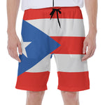 Puerto Rican Flag Print Men's Beach Shorts