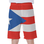 Puerto Rican Flag Print Men's Beach Shorts