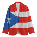 Puerto Rican Flag Print Men's Blazer