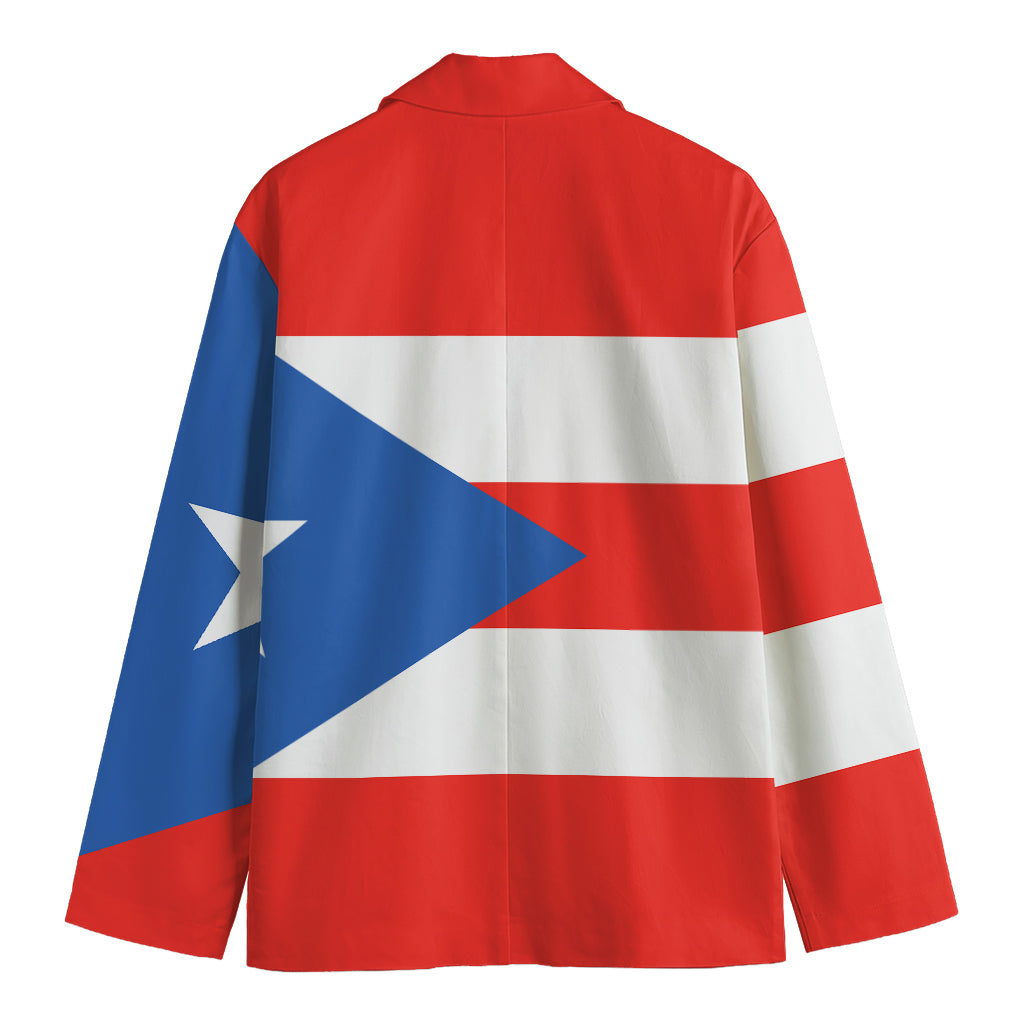Puerto Rican Flag Print Men's Blazer