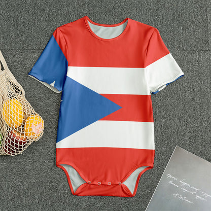 Puerto Rican Flag Print Men's Bodysuit