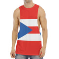 Puerto Rican Flag Print Men's Muscle Tank Top