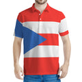 Puerto Rican Flag Print Men's Polo Shirt