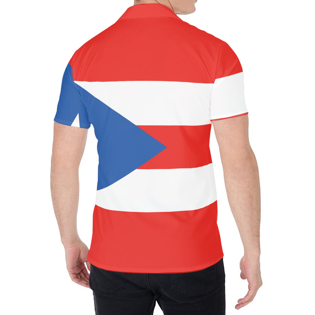 Puerto Rican Flag Print Men's Shirt