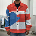 Puerto Rican Flag Print Men's Shirt Jacket