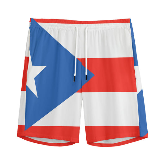 Puerto Rican Flag Print Men's Sports Shorts