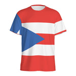 Puerto Rican Flag Print Men's Sports T-Shirt