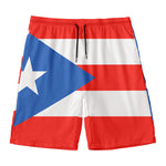 Puerto Rican Flag Print Men's Swim Trunks