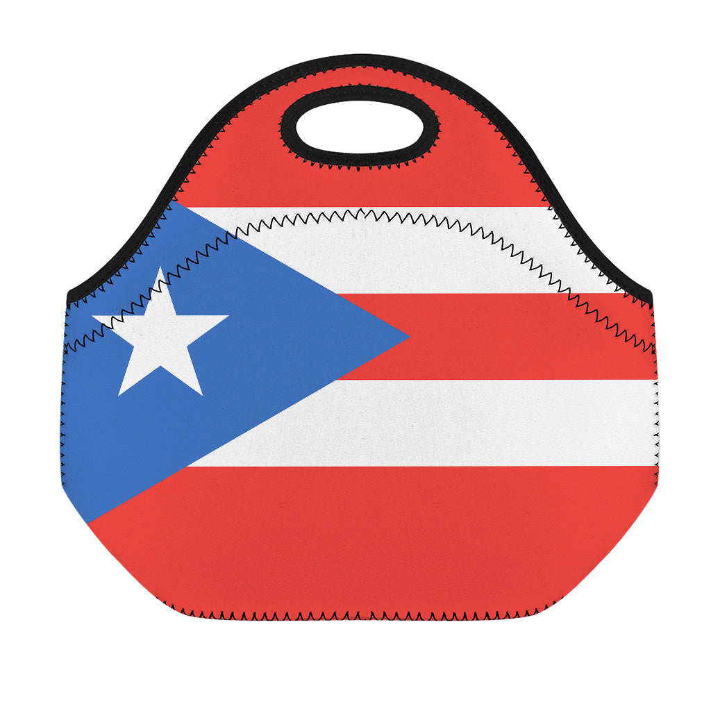 Puerto Rican Flag Print Neoprene Lunch Bag