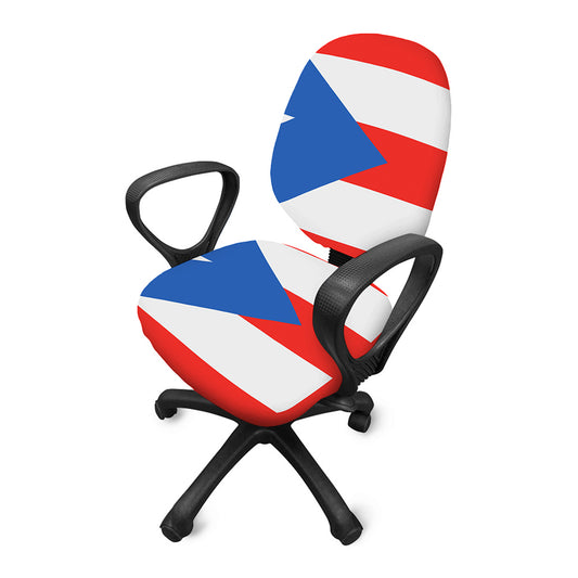 Puerto Rican Flag Print Office Chair Cover