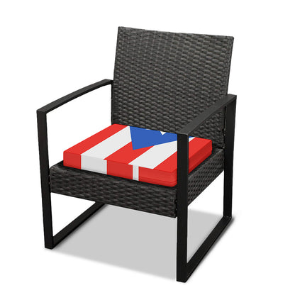 Puerto Rican Flag Print Outdoor Seat Cushion Cover