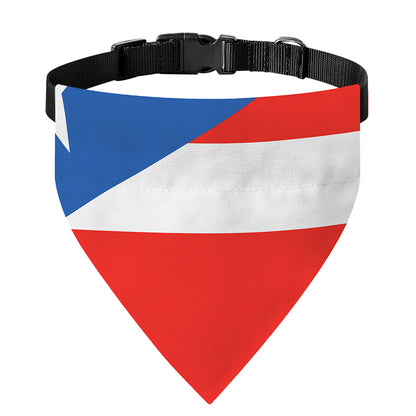 Puerto Rican Flag Print Over The Collar Dog Bandana