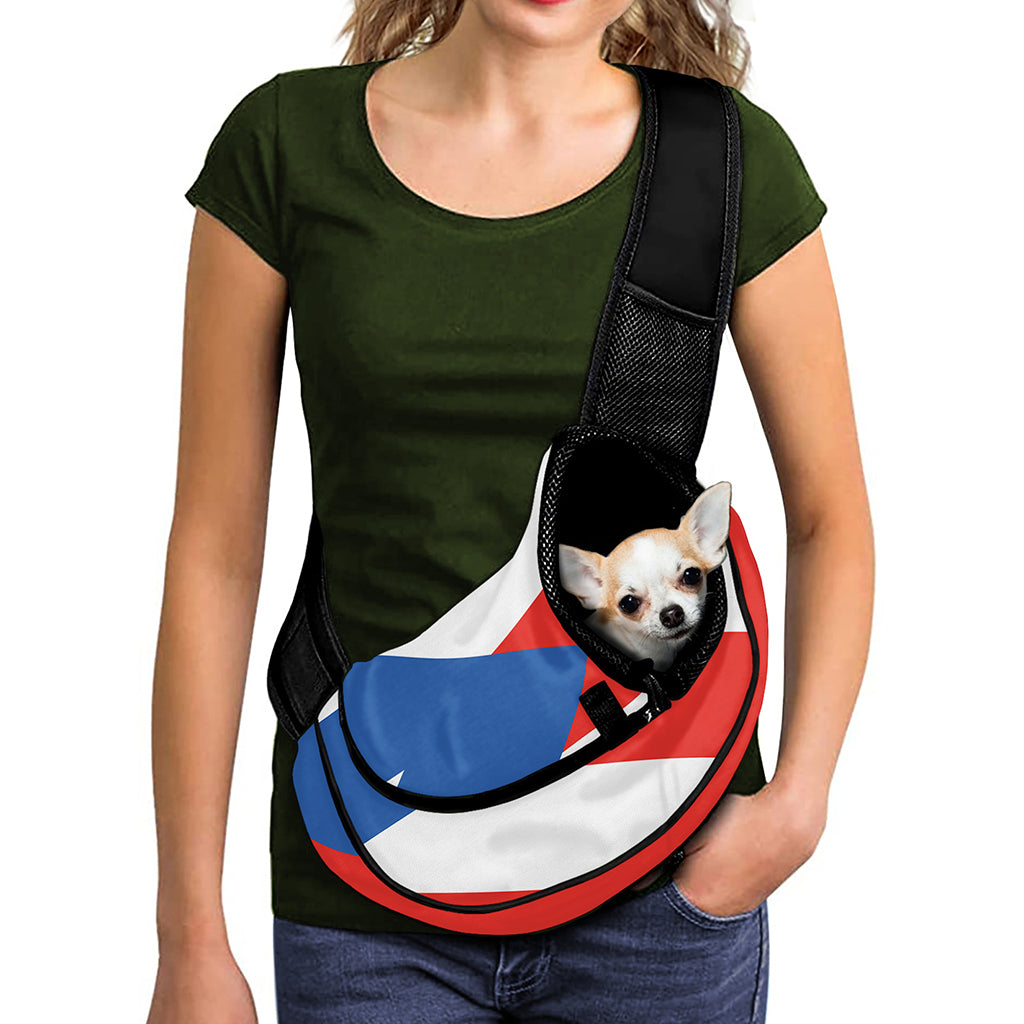 Puerto Rican Flag Print Pet Sling Carrier