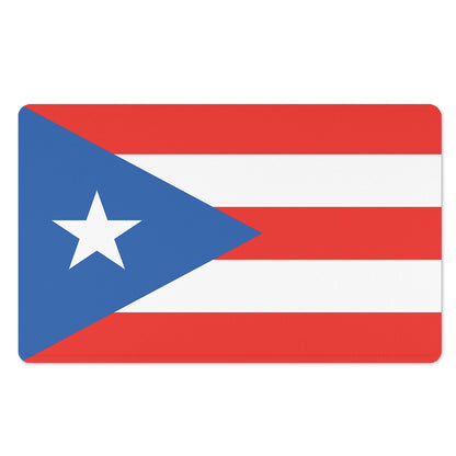 Puerto Rican Flag Print Polyester Doormat