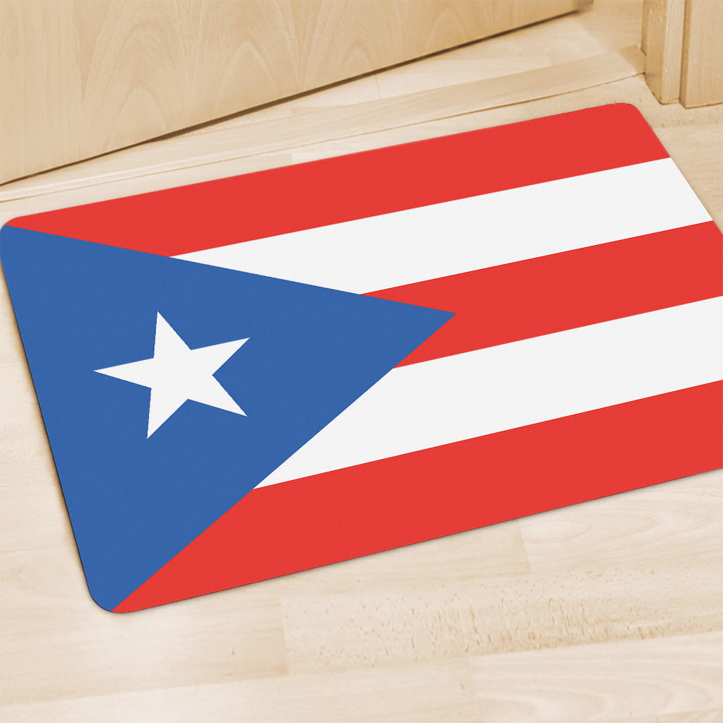 Puerto Rican Flag Print Polyester Doormat