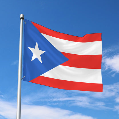 Puerto Rican Flag Print Polyester Flag