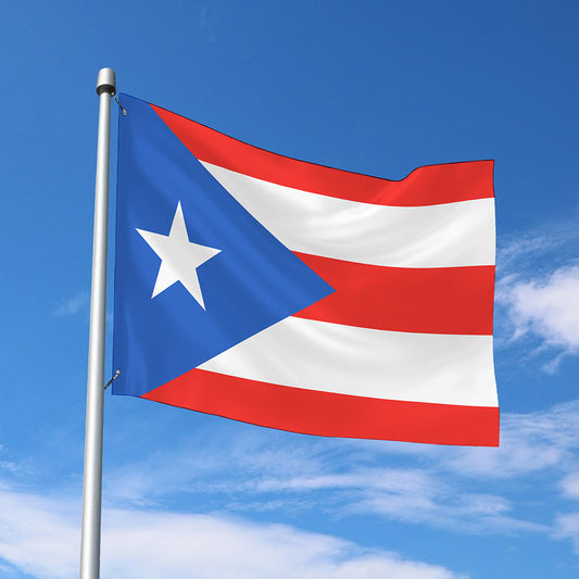 Puerto Rican Flag Print Polyester Flag