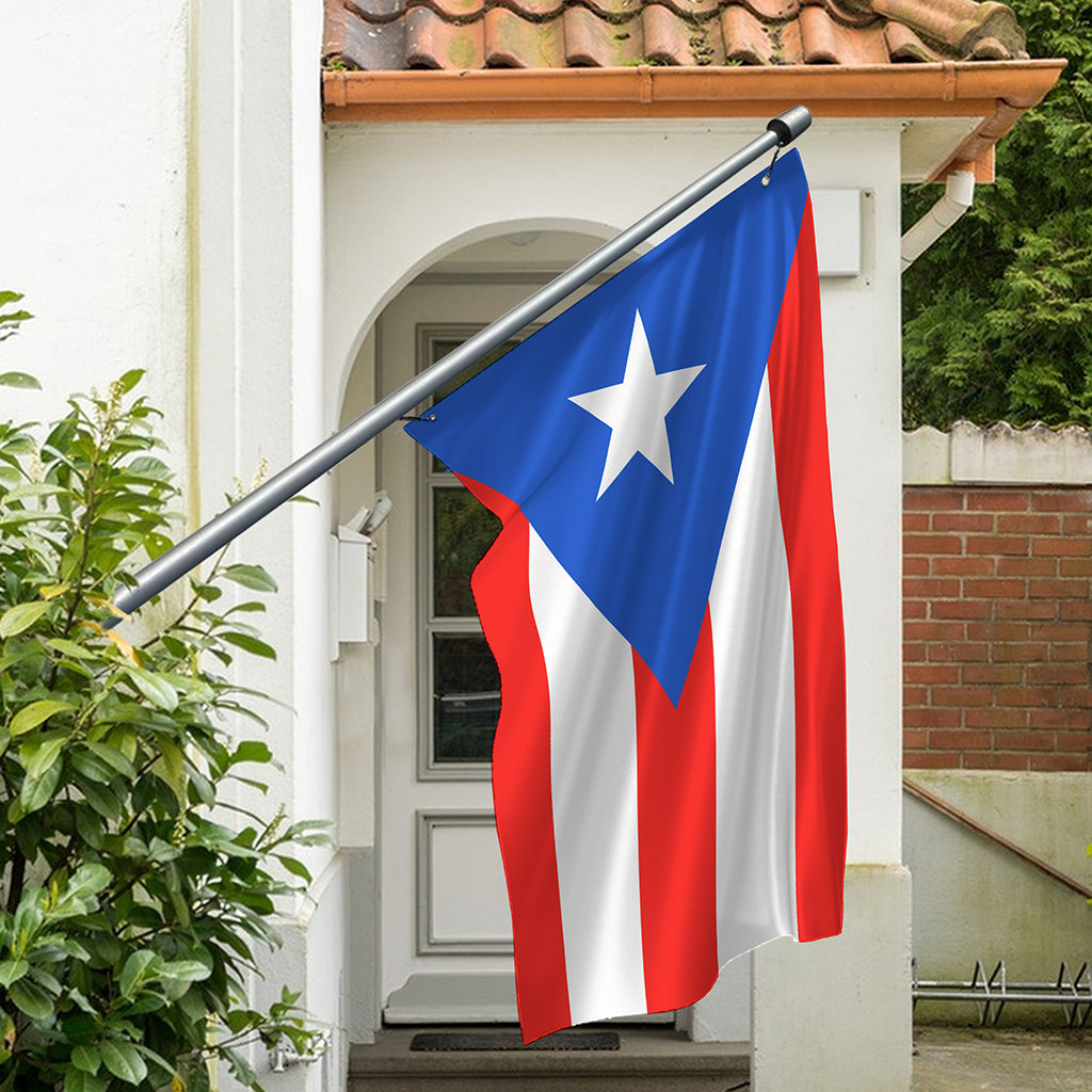 Puerto Rican Flag Print Polyester Flag