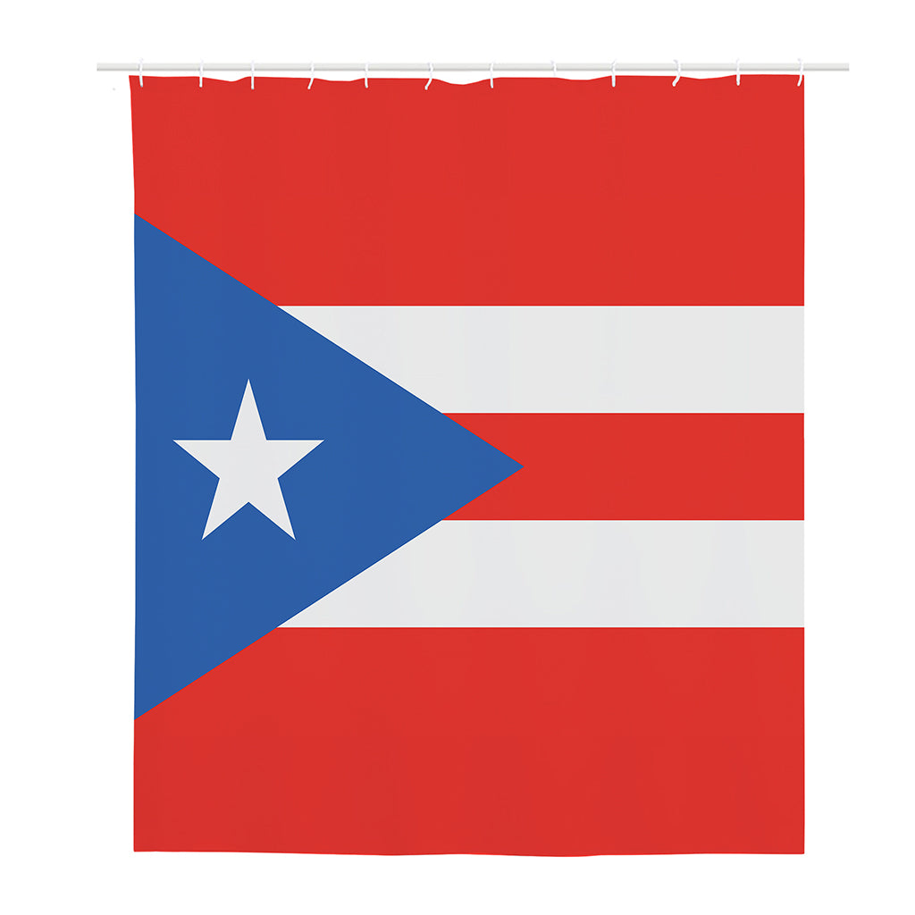Puerto Rican Flag Print Polyester Shower Curtain