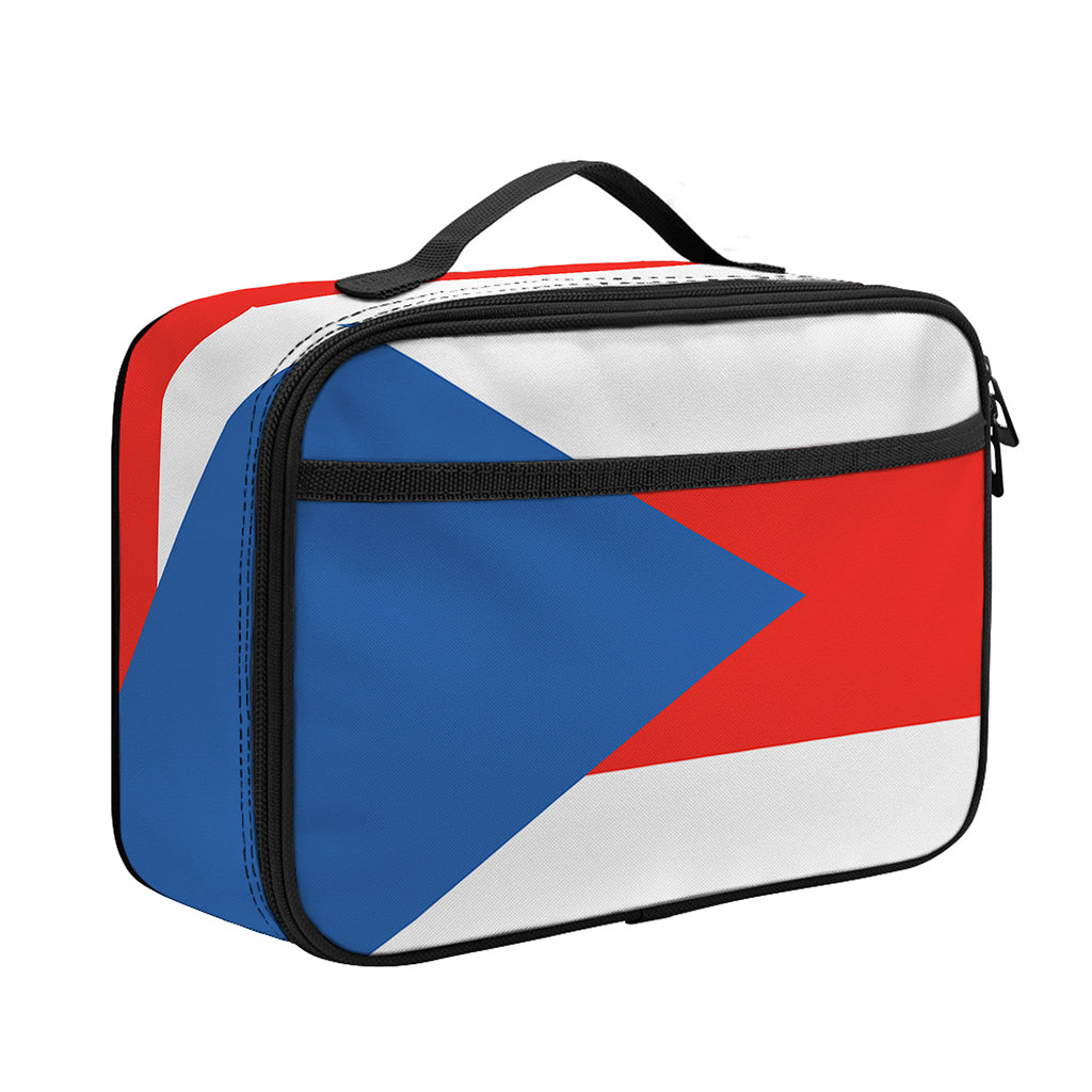 Puerto Rican Flag Print Portable Lunch Bag