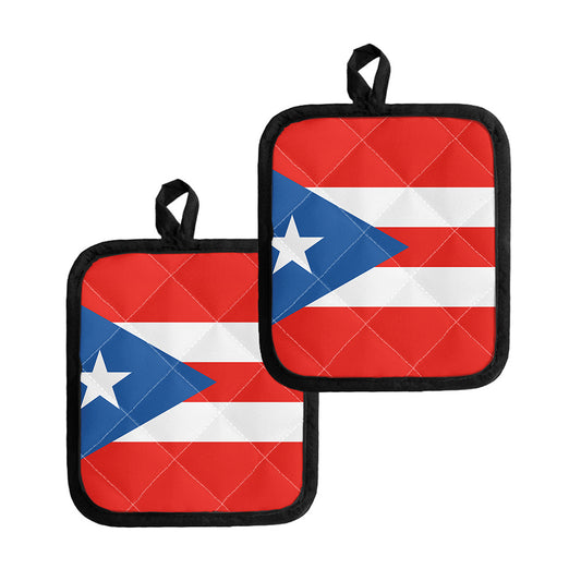 Puerto Rican Flag Print Pot Holders