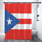 Puerto Rican Flag Print Premium Shower Curtain