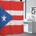 Puerto Rican Flag Print Premium Shower Curtain