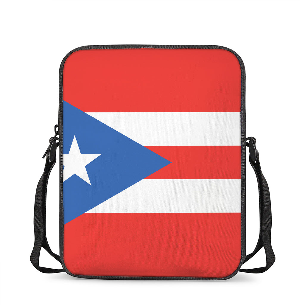 Puerto Rican Flag Print Rectangular Crossbody Bag