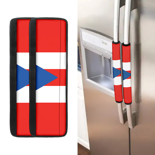 Puerto Rican Flag Print Refrigerator Handle Covers