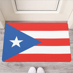 Puerto Rican Flag Print Rubber Doormat