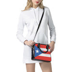 Puerto Rican Flag Print Shoulder Handbag