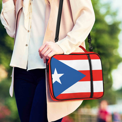 Puerto Rican Flag Print Shoulder Strap Bible Bag