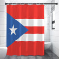 Puerto Rican Flag Print Shower Curtain