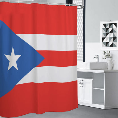 Puerto Rican Flag Print Shower Curtain