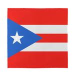 Puerto Rican Flag Print Silk Bandana