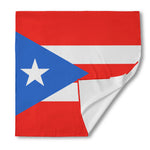 Puerto Rican Flag Print Silk Bandana