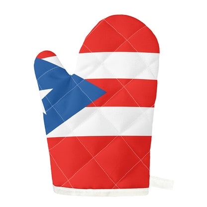 Puerto Rican Flag Print Single Oven Mitt