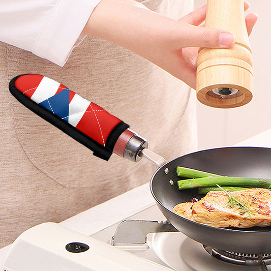 Puerto Rican Flag Print Skillet Handle Cover