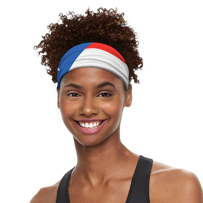 Puerto Rican Flag Print Sports Headband
