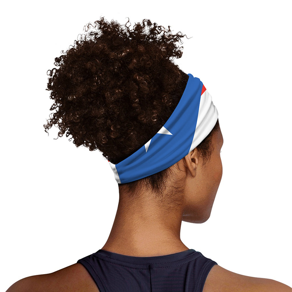 Puerto Rican Flag Print Sports Headband